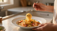 Pasta Con Scampi E «Ferfelloni»