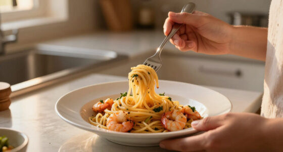 Pasta Con Scampi E «Ferfelloni»
