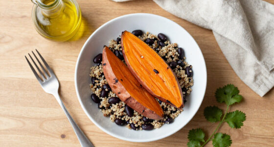 Roasted Sweet Potato, Black Bean, And Quinoa Salad