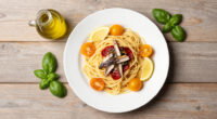 Spaghetti Con Colatura Di Alici, ’Nduja, Limone E Pomodorini Gialli