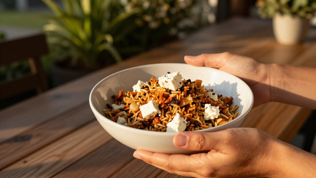 Crispy Rice Salad With Feta